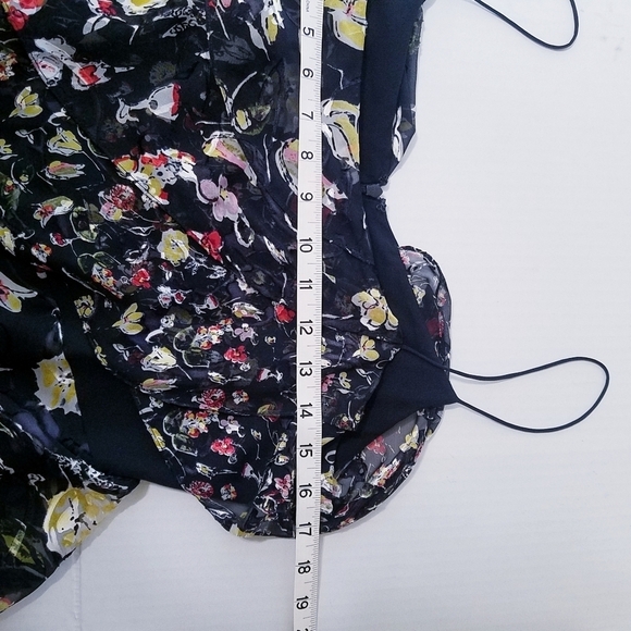 NEW Jason Wu Grey | Painted Floral Silk Chiffon‎ dress 2 - Picture 7 of 15
